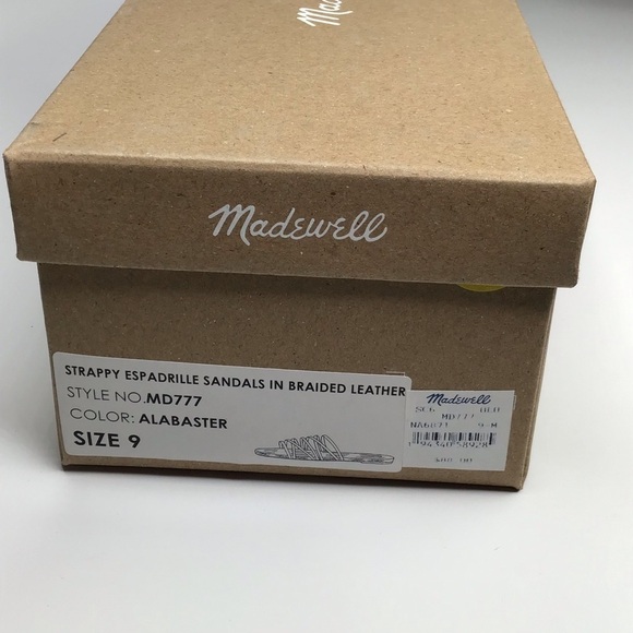 NWB Madewell The Kathryn Espadrille Slide Sandal in Leather Size 9. - Picture 10 of 10